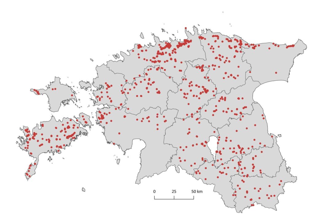 Kaitsealused kivikalmed (kaart)